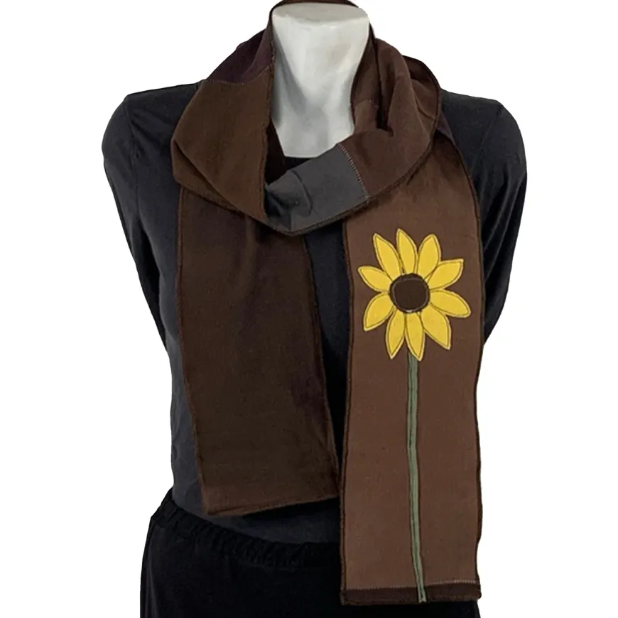 Best Sale Applique Scarf-Sunflower Applique Scarves