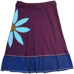 Flash Sale Big Flower Layered Skirt-Aqua Daisy Big Flower Layered Skirt