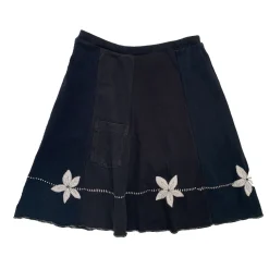 Cheap Classic Appliqué Skirt-White Daisy Classics