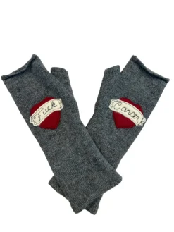 Fashion Gloves-Tattoo Heart Fuck Cancer Gloves