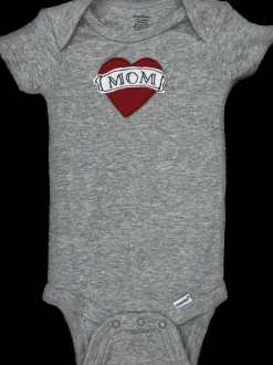 Shop Kids Onesie-Tattoo Heart Mom Kids Onesies